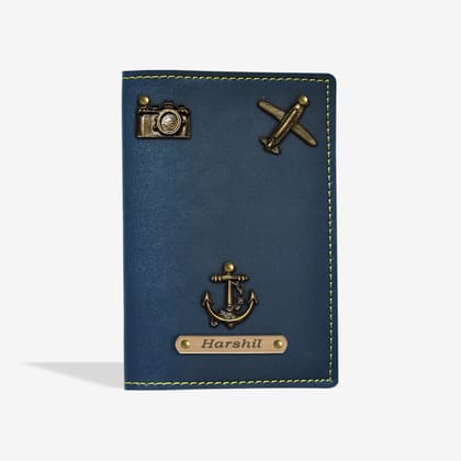 EXCLUSIVE PERSONALISED PASSPORT COVER - BLUE
