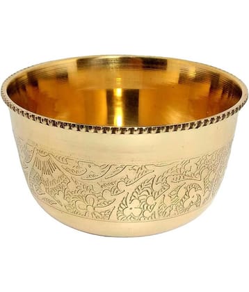 A & H ENTERPRISES Veg Sabzi Bowl/Katori 3.5 " Brass Cereal Bowl 200 mL ( Set of 1 )