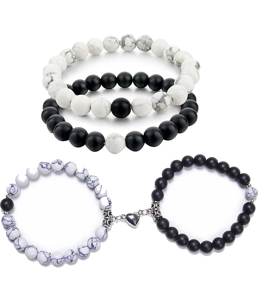FASHION FRILL - White Bracelet ( Pack of 4 )