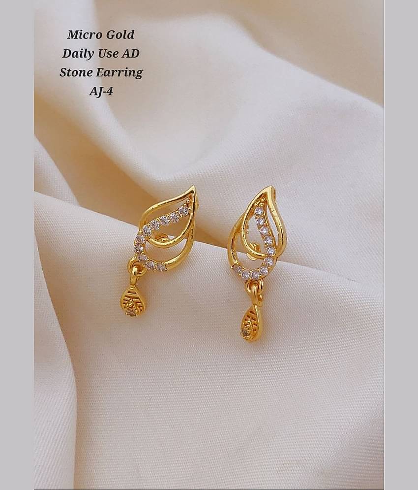 Shivay Fashion Gold Jhumki Earrings ( Pack of 1 )