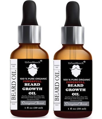 UrbanMooch Faster Beard Oil For Growth 60 ml Pack of 2