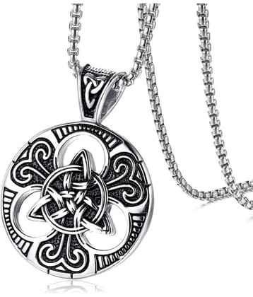 Fashion Frill Silver Chain For Men Stainless Steel Retro Silver Chain Pendant For Men Boys Stylish Pendant Mens Jewellery