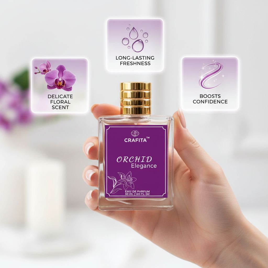 ORCHID PETAL Perfume | Fresh, Sweet Floral EDP Spray | Strong & Long Lasting Premium Fragrance | Perfect Gifts to Loves -50 mL