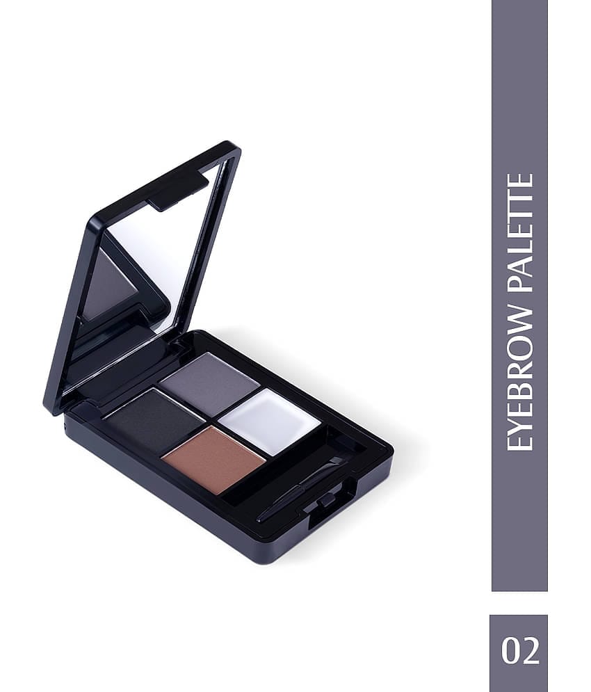 Glam21 4-in-1 eyebrow palette With Micro Pigments Smudge Proof & Lonstay Eye Makeup Kit 9gm Shade-02