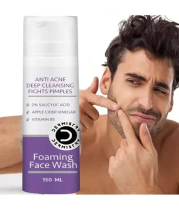 Vigini 2% Salicylic Acid Anti Acne Oil Control Pimples Remover Foaming Toner Face Wash Cleanser Fights Blackheads Whiteheads Dark Spots Men Women Apple Cider Niacinamide Prone Oily Skin Remo