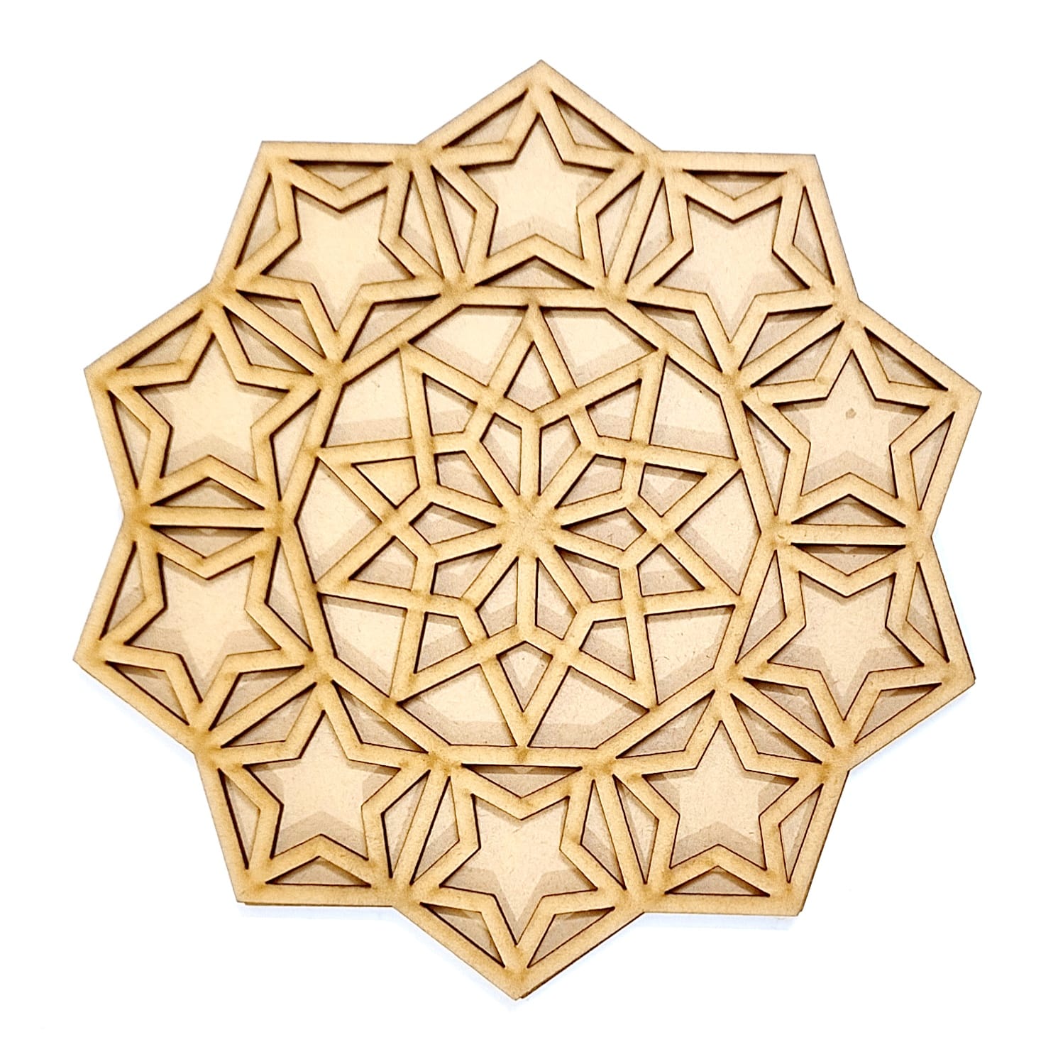 Brand Zero Double Layer MDF Rangoli Base - Design 1011 - Select Your Preference Of Size & Thickness
