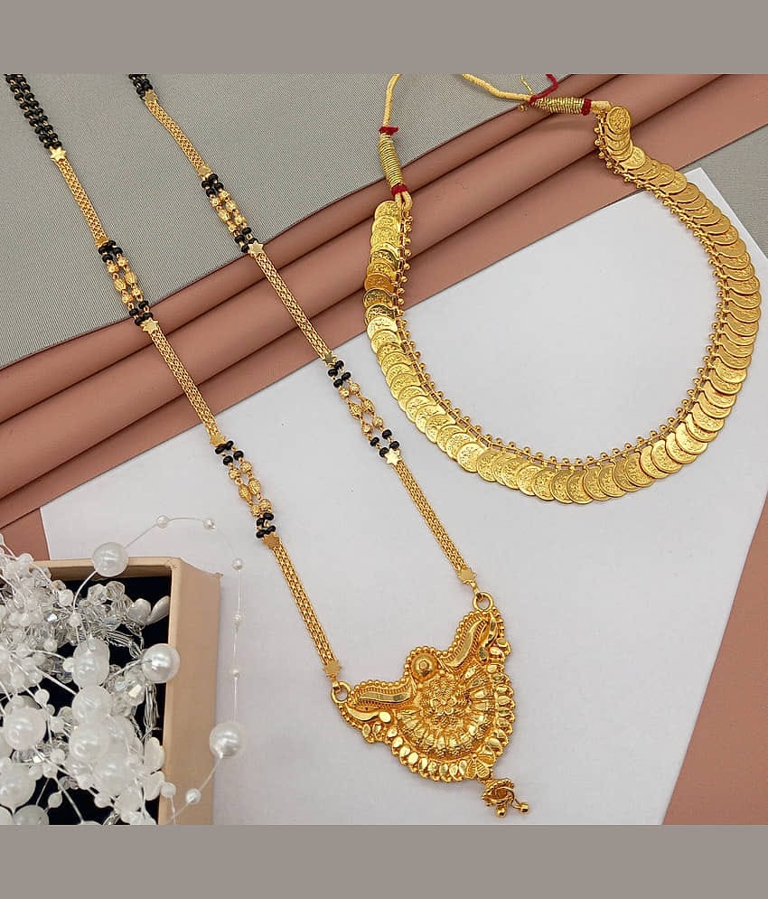 SHANKHRAJ MA LL Golden Mangalsutra ( Pack of 1 )