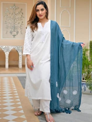 Embroidered Moti Work Outfit-S