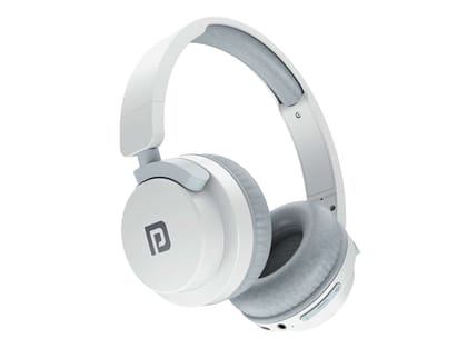 Portronics Muffs M2 Bluetooth Headphones Over Ear with Upto 40 Hrs Playtime, 40mm Dynamic Drivers, AUX 3.5mm, Powerful Bass, Laptop & PC Support,Type C Charging Port, Foldable Design - White