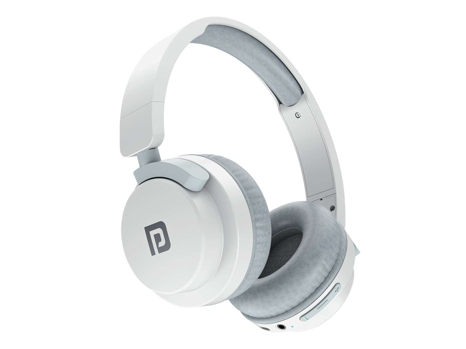 Portronics Muffs M2 Bluetooth Headphones Over Ear with Upto 40 Hrs Playtime, 40mm Dynamic Drivers, AUX 3.5mm, Powerful Bass, Laptop & PC Support,Type C Charging Port, Foldable Design - White