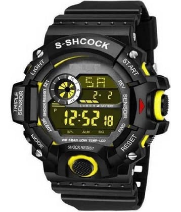 Hala Yellow Dial Digital Boys Watch ( Pack of 1 )