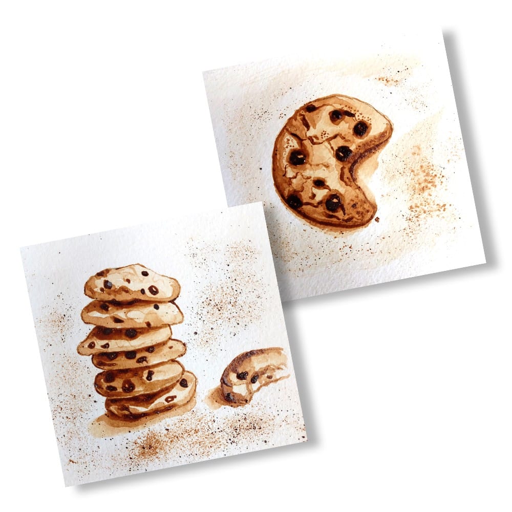 Coffee Painting on Square Coasters DIY Kit by Penkraft