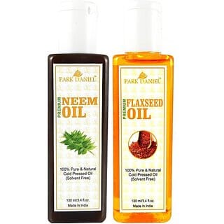 PARK DANIEL Premium Flaxseed oil and Neem oil combo of 2 bottles of 100 ml (200ml) Hair Oil (200 ml)