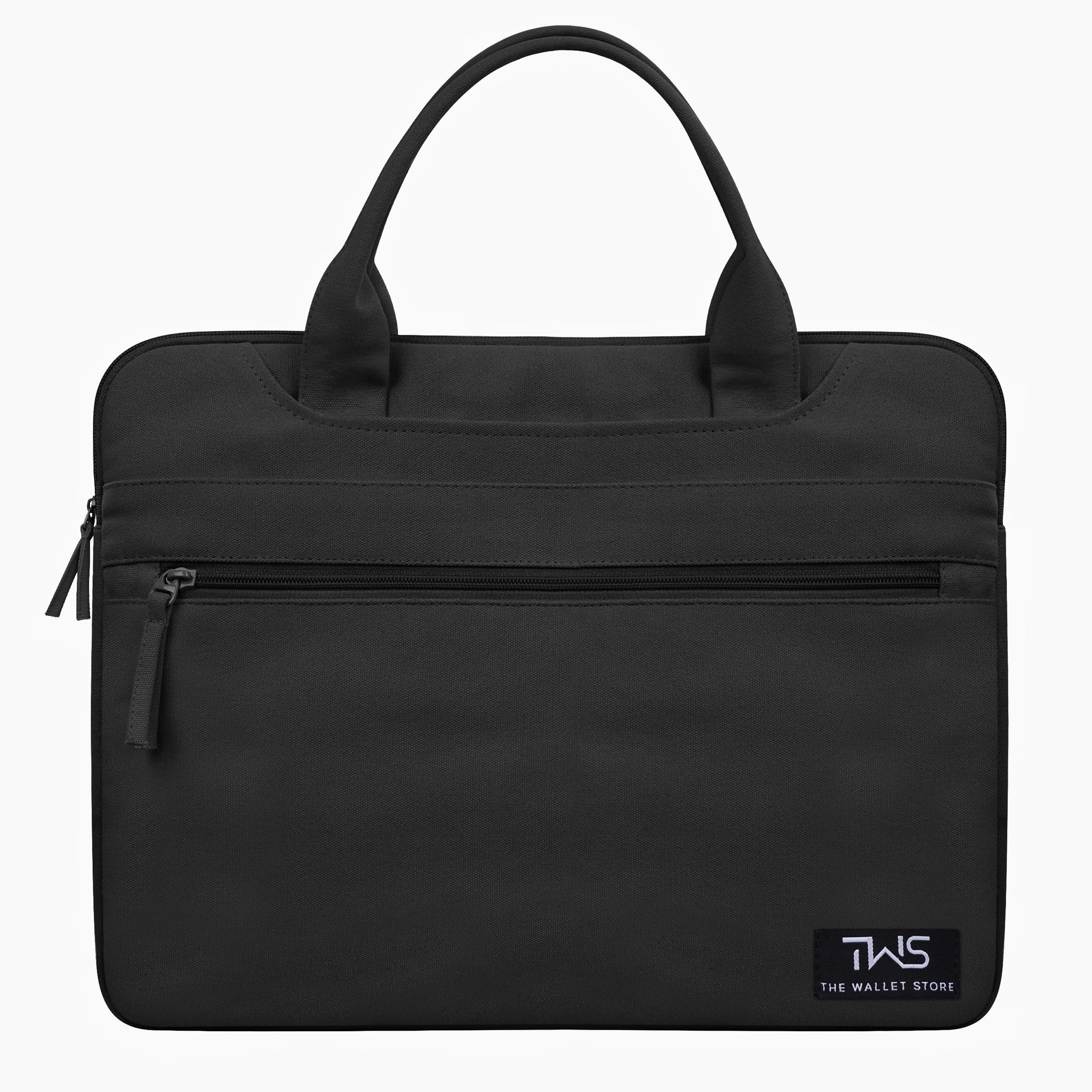 The Wallet Store EcoCarry Canvas Laptop Bag - Black - 13 Inch