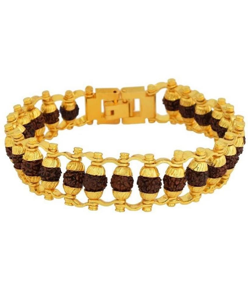 Rudraksh Gold Plated Bracelet (Pack of 1)