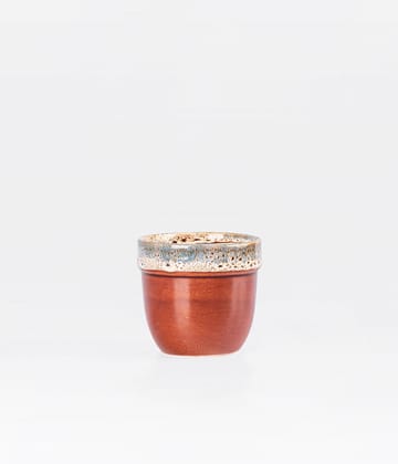 Brown & White Ceramic Planter