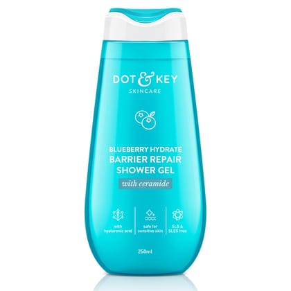 Dot & Key Blueberry Hydrate Barrier Repair Shower Gel | Sulphate Free & Non Drying | Body Wash For Sensitive, Dry & Normal Skin | 250ml Dot & Key Blueberry Hydrate Barrier Repair Shower Gel | Sulphate Free & Non Drying | Body Wash For Sensitive, Dry & No
