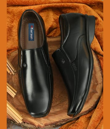 Karsun Black Men's Slip On Formal Shoes