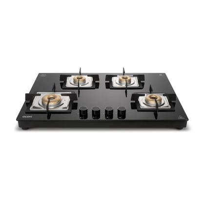 4 Burner Ultra Slim Free Standing Glass Hob Forged Brass Burner (BH1074USBL75)