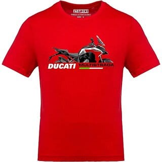 Fastbend Mens Red Printed Cotton Blend Round Neck T-Shirt