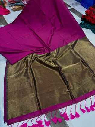 Aachal jari saree