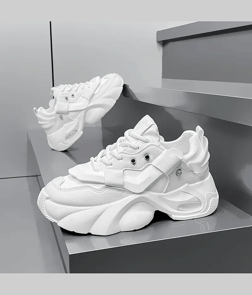 Akiko Shadow Pulse X1 White Men's Sneakers