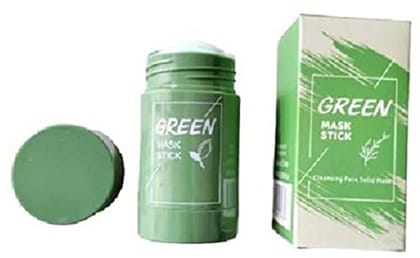 Elecsera Green Tea Purifying Clay Stick Mask Oil Control Anti-Acne Eggplant Solid Fine, Portable Cleansing Mask Mud Apply Mask, Green Tea (40 ml)