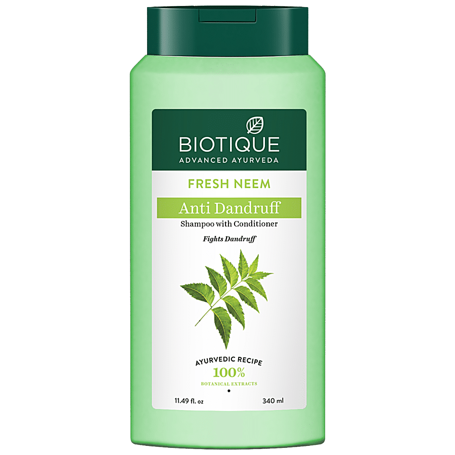 Biotique Anti Dandruff Shampoo & Conditioner - Fresh Neem, 340 Ml