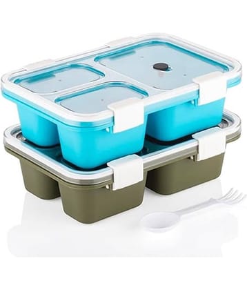analog kichenware School/College/Office Tiffin Plastic Electric Lunch Box 1 - Container ( Pack of 2 )