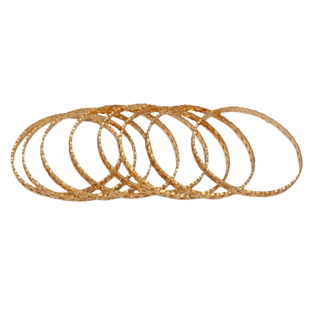Traditional Fancy Designer Casual Party Original Hand Work Gold Plated Bangles for Women/ Womens Fashion/ Set of 8