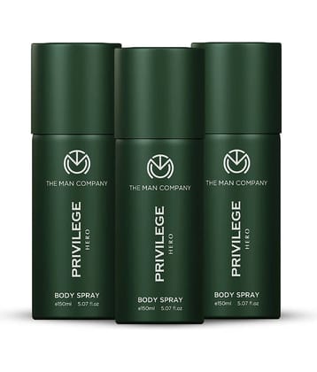 The Man Company Privilege Hero Deo Combo, Long-lasting Deodorant Spray for Men 150 ml ( Pack of 3 )