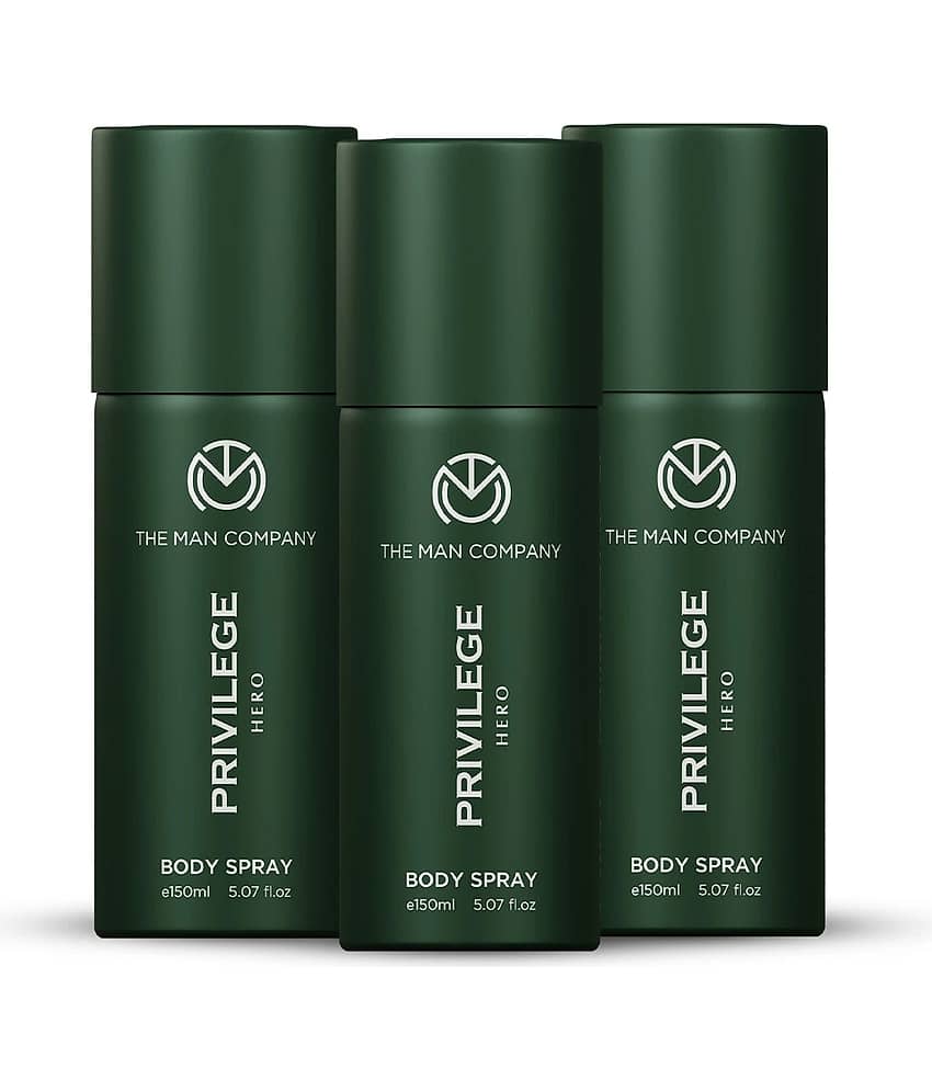 The Man Company Privilege Hero Deo Combo, Long-lasting Deodorant Spray for Men 150 ml ( Pack of 3 )