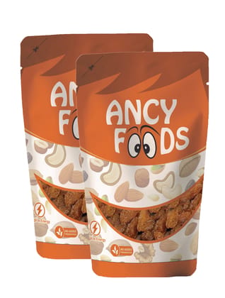 Ancy Munakka 500 Grams (250 Grams X 2) - Golden Raisins | Abjosh Munakka | Boost Immunity & Vitality | Sweet Fruity Taste and Soft Chewy Texture | Healthy Snack for Kids and Office Workers