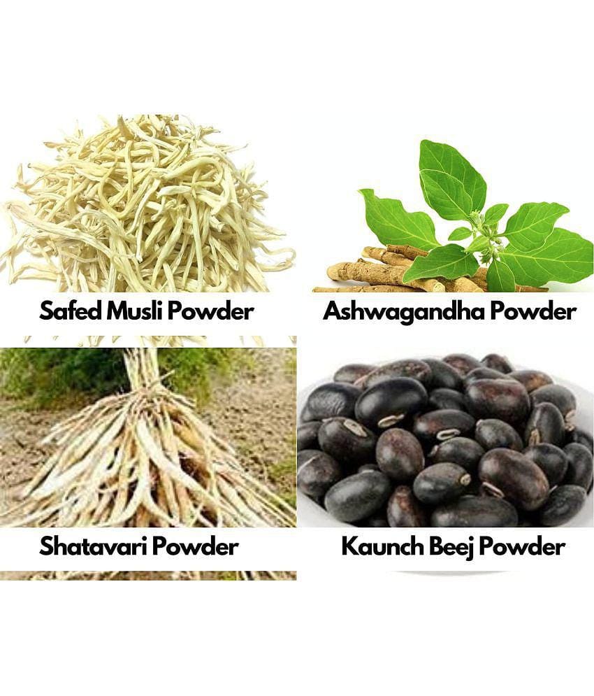 Nutrixia Food Ashwagandha Shatavar, Safed Musli, Kaunch Powder 400 gm