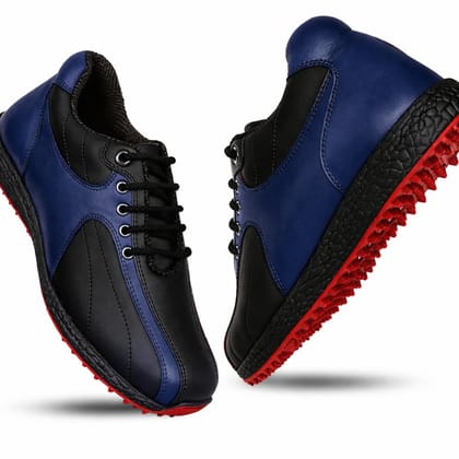 HITCARO Arkbird® Men's Genuine Leather Lace-up Professional 100% Waterproof Premium Gold Golf Shoes PR-5406