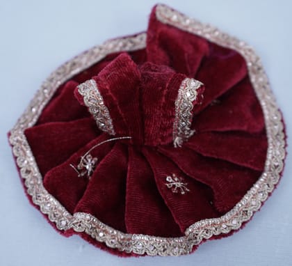 Royal Maroon Velvet Laddo Gopal Poshak