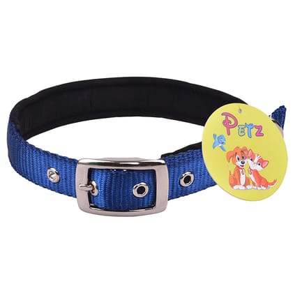 Petz Pure Nylon Padded Collar 1.25 inch Dark Blue 25mm Petz Pure Nylon Padded Collar 1.25 inch Dark Blue 25mm