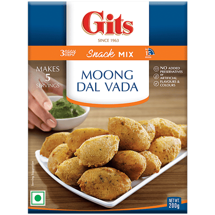 Gits Snack Mix - Moong-Dal Vada, 200 G Carton