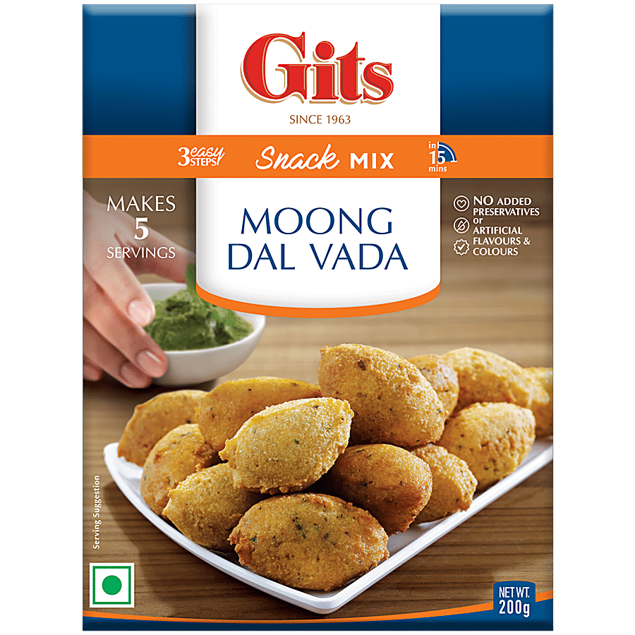 Gits Snack Mix - Moong-Dal Vada, 200 G Carton