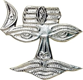 Real Seed Silver Shiv Shringar for 3-5 Inches Stone, Sphatik, Parad Shivling | Shringar Chart Size - 4 x 4 CMS