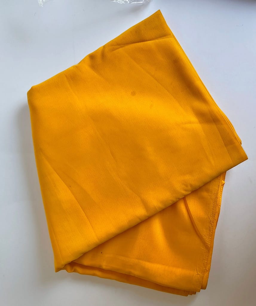 100% Pure Silk Crepe Georgette Fabric - 44" Wide - Sunshine Yellow