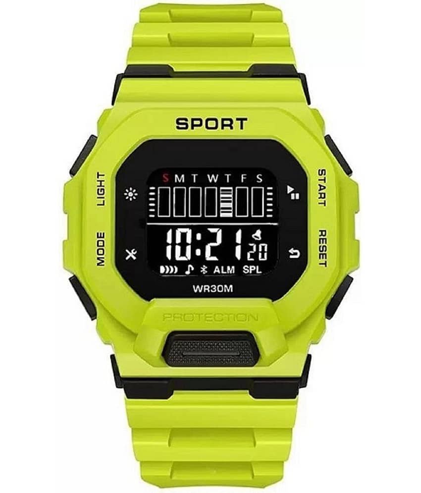 Viser Lime Green Silicon Digital Womens Watch