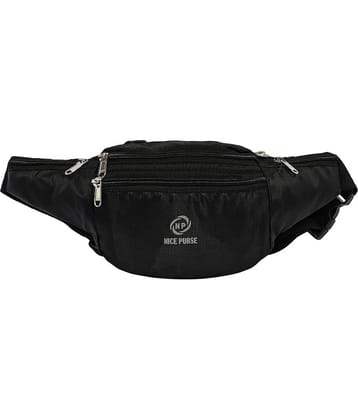 Nice Purse Polyester Black Waist Pouch