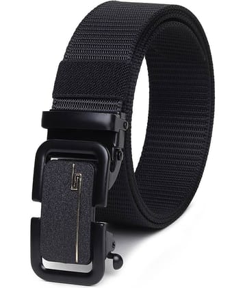 SILKSHOPPING - Black Nylon Men's Casual Belt ( Pack of 1 )