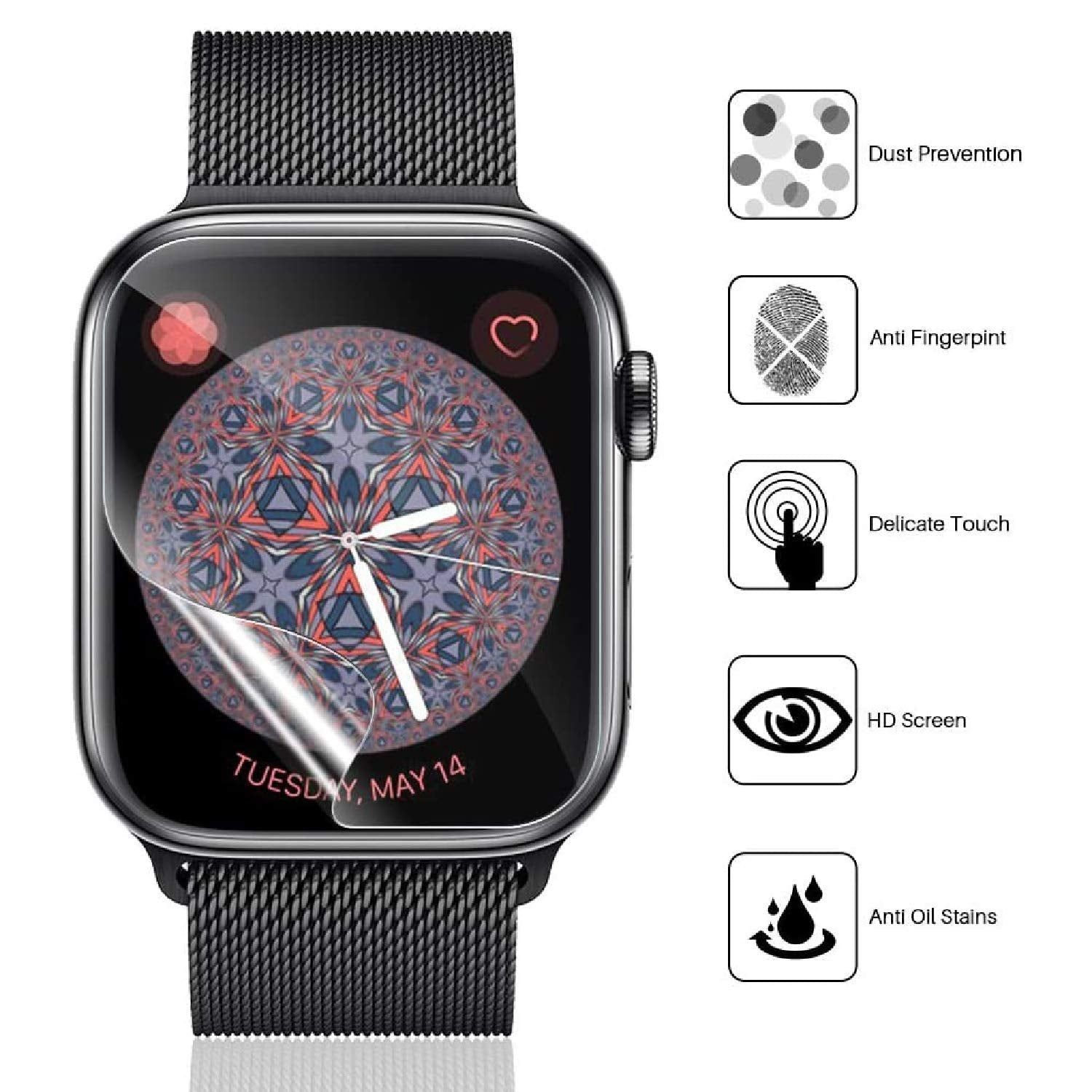 Apple Watch Unbreakable Hydrogel Membrane (Pack of 2) - Select MM Apple Watch Unbreakable Hydrogel Membrane (Pack of 2) - Select MM - 40 MM