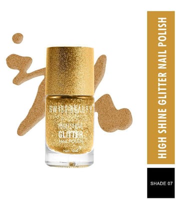 Swiss Beauty Glitter Nail Polish (Shade-7) Pack of 2, 12ml each