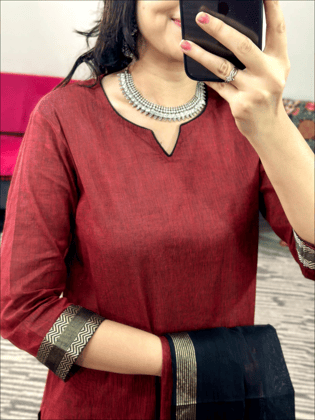 South Cotton Handloom Set-M / Maroon