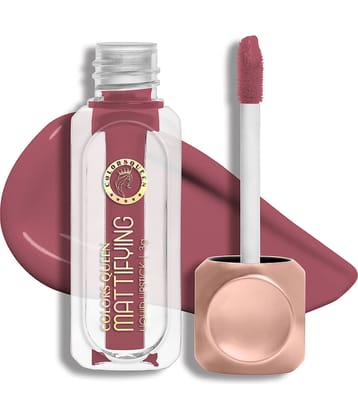 Colors Queen Mattifying Non Transfer Liquid Lipstick 3g, Flamingo (Shade - 17)