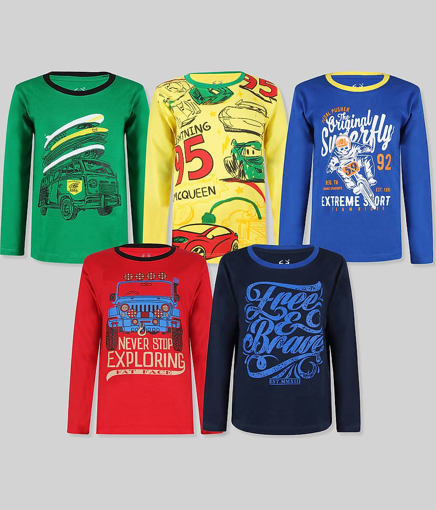 E1K Pack of 1 Boys Cotton T-Shirt ( Multicolor )