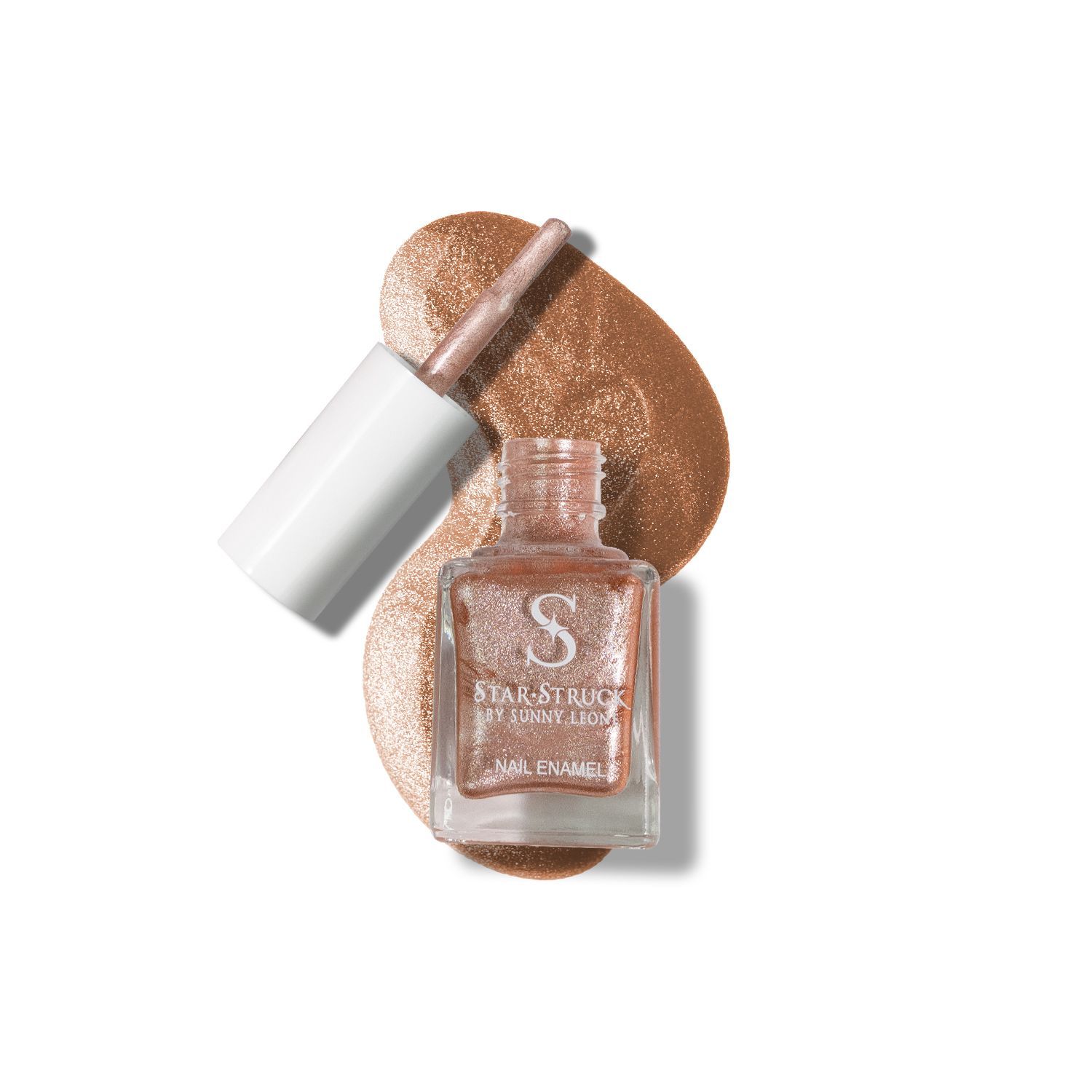 StarStruck by Sunny Leone - Copper Crush - Shimmer Nail Polish | Sparkling Finish & Smooth Application | Vegan & Cruelty-Free